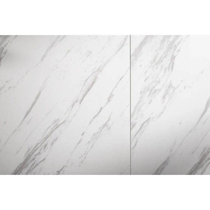Zoom sur les motifs du plateau de la table ATARA 180cm extensible jusqu'à 260cm blanche