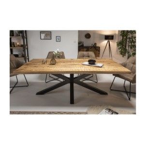Table SOLARA 200cm en bois massif vue de face