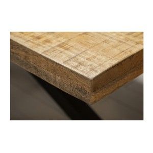 Zoom sur le coin de la table SOLARA 200cm en bois massif