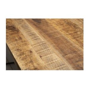 Zoom sur le bord de la table SOLARA 200cm en bois massif