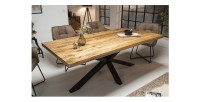 Table SOLARA 180cm en bois de manguier vue de côté