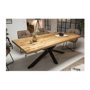 Table SOLARA 180cm en bois de manguier vue de côté