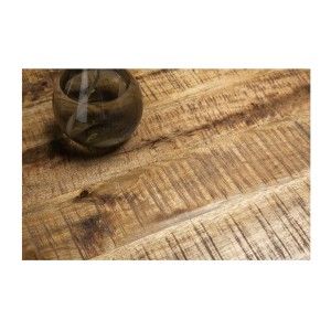 Zoom sur le plateau de la table SOLARA 180cm en bois de manguier