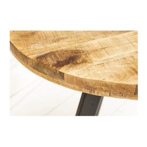 Zoom sur la tranche de la table LODEN ronde 80cm