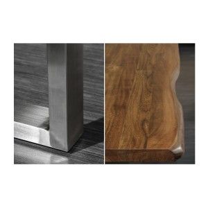 Table de salle à manger ARKAYA 160 cm – Plateau en bois massif d'acacia