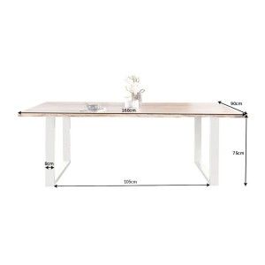 Dimensions de la table ARKAYA 160cm avec pieds en U