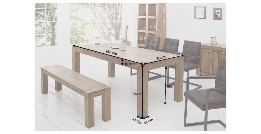 Dimensions de la table ORBO 160cm