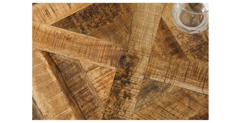 Zoom sur le motif du plateau de la table ZAREL rectangulaire 160cm