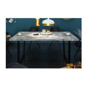 Table MERAX rectangulaire 160cm grise vue de face
