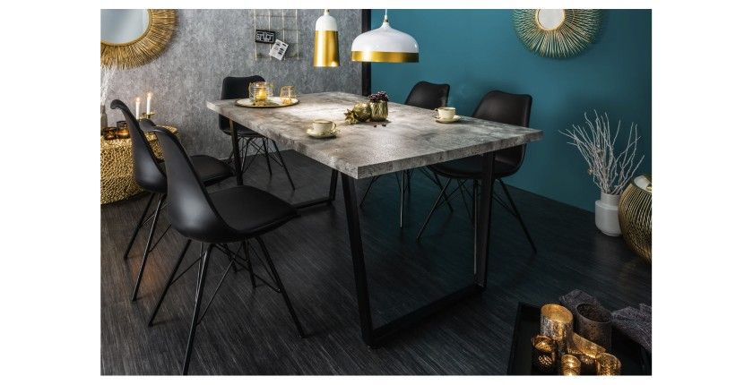 Table MERAX rectangulaire 160cm grise mise en situation