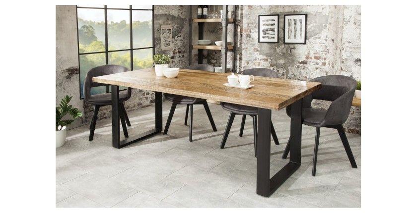 Table LODEN rectangulaire 200cm et pieds en U mise en situation