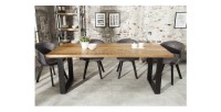 Table LODEN rectangulaire 200cm et pieds en U vue de face