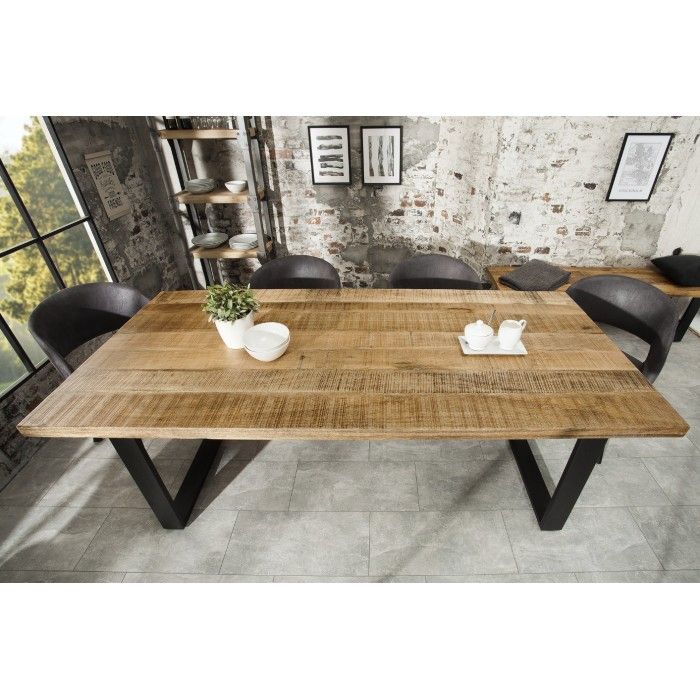 Table LODEN rectangulaire 180cm et pieds en U vue de haut