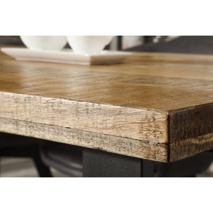 Zoom sur le coin de la table LODEN rectangulaire 180cm et pieds en U