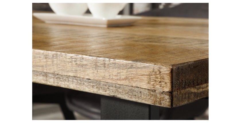 Zoom sur le coin de la table LODEN rectangulaire 180cm et pieds en U