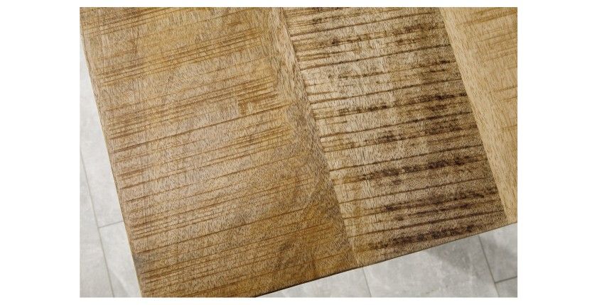 Zoom sur le plateau de la table LODEN rectangulaire 180cm et pieds en U