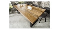 Table LODEN rectangulaire 160cm pieds en U vue de haut et de côté