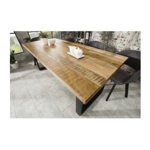 Table LODEN rectangulaire 160cm pieds en U vue de haut et de côté