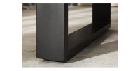Zoom sur l'un des pieds en U de la table LODEN rectangulaire 160cm