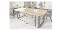 Dimensions de la table LODEN rectangulaire 160cm pieds en U