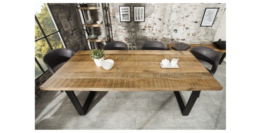 Table LODEN rectangulaire 160cm pieds en U vue de haut