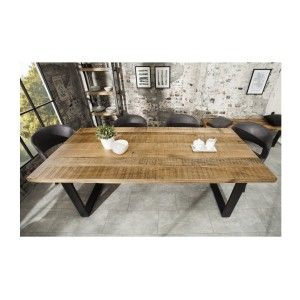 Table LODEN rectangulaire 160cm pieds en U vue de haut
