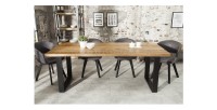 Table LODEN rectangulaire 160cm pieds en U vue de face