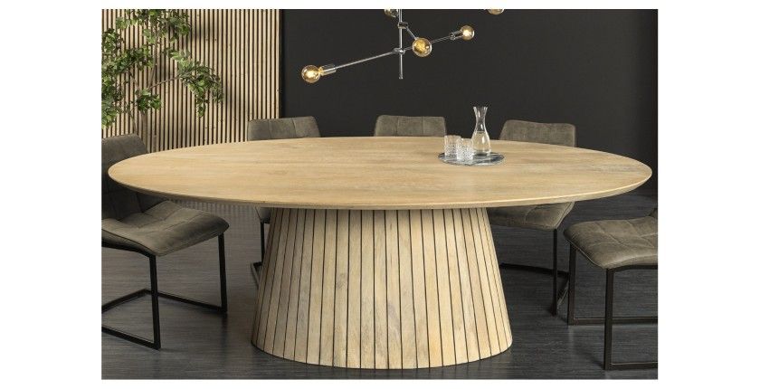 Table ORINO ovale 220cm vue de face