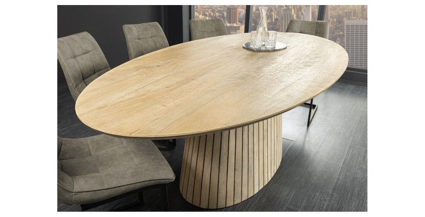 Table ORINO ovale 220cm vue de haut