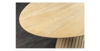 Zoom sur le plateau de la table ORINO ovale 220cm