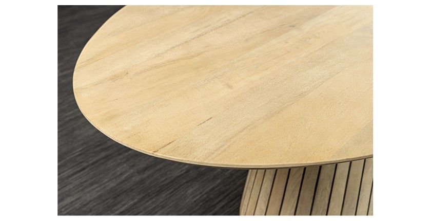 Zoom sur le plateau de la table ORINO ovale 220cm