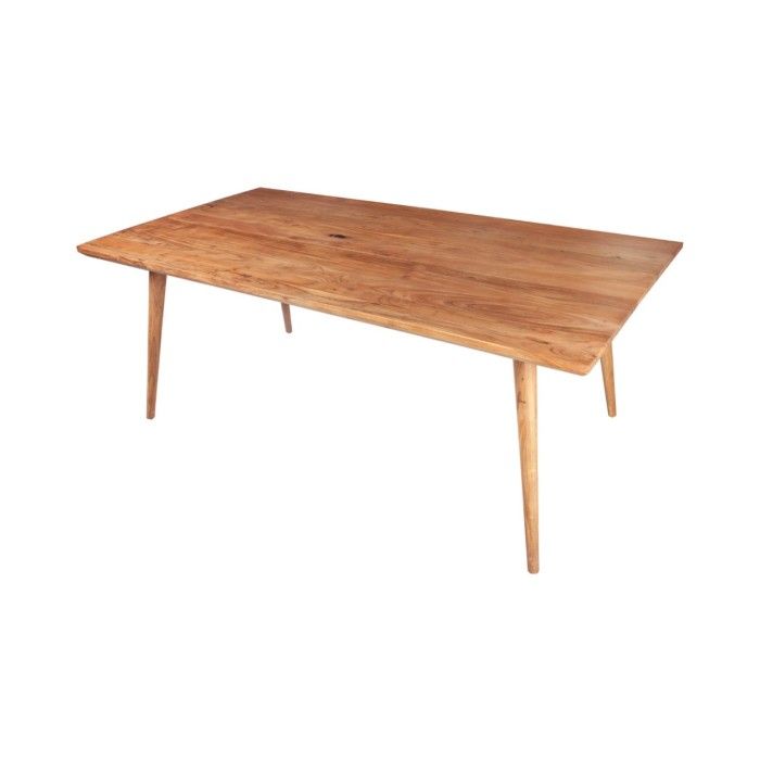 Tavolo da pranzo SCANI 160 cm – Piano in legno massiccio di acacia verniciato e struttura coordinata