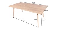 Dimensions de la table SCANI rectangulaire 160cm