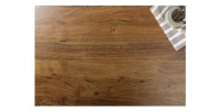 Table ARKAYA 180 cm – Plateau en bois massif d’acacia et pieds en métal noir en X
