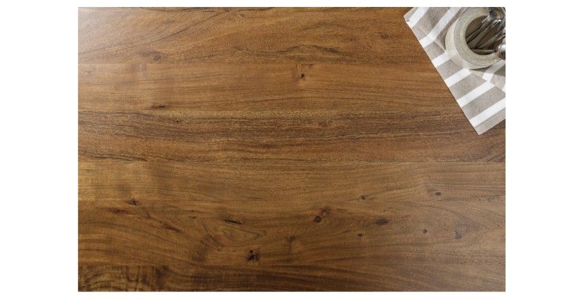 Zoom sur le plateau de la table ARKAYA rectangulaire 180cm