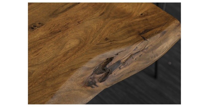 Zoom sur le bord du plateau de la table ARKAYA rectangulaire 180cm