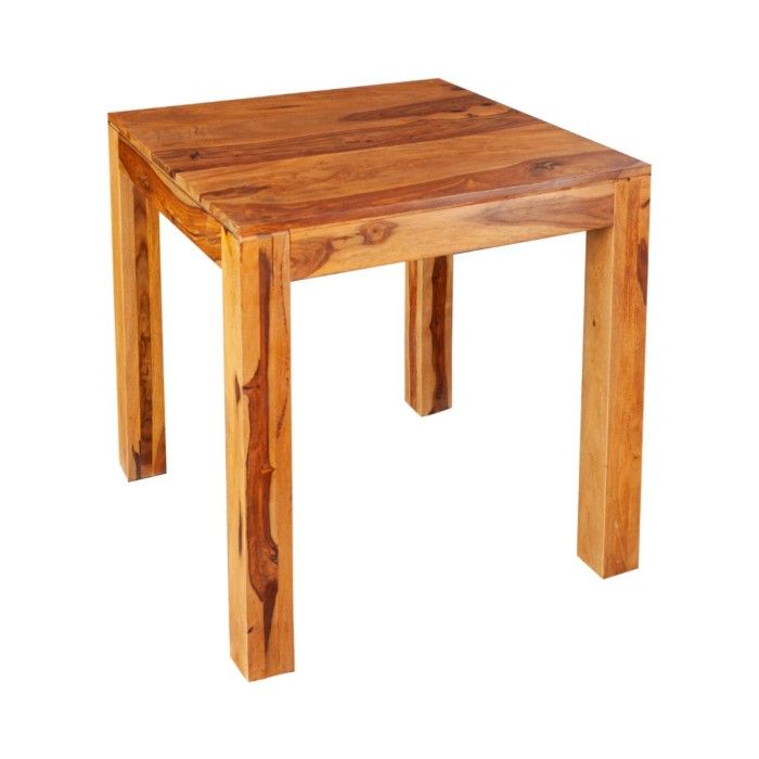 Tavolo da pranzo TAVINA 70 cm – Quadrato in legno massiccio di Sheesham verniciato