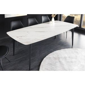 Table HEXA 160cm blanche mise en situation