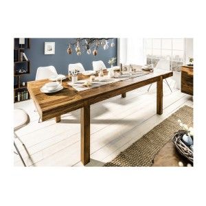 Esszimmertisch TAVINA 160–240 cm – Ausziehbarer Tisch aus lackiertem Sheesham-Massivholz