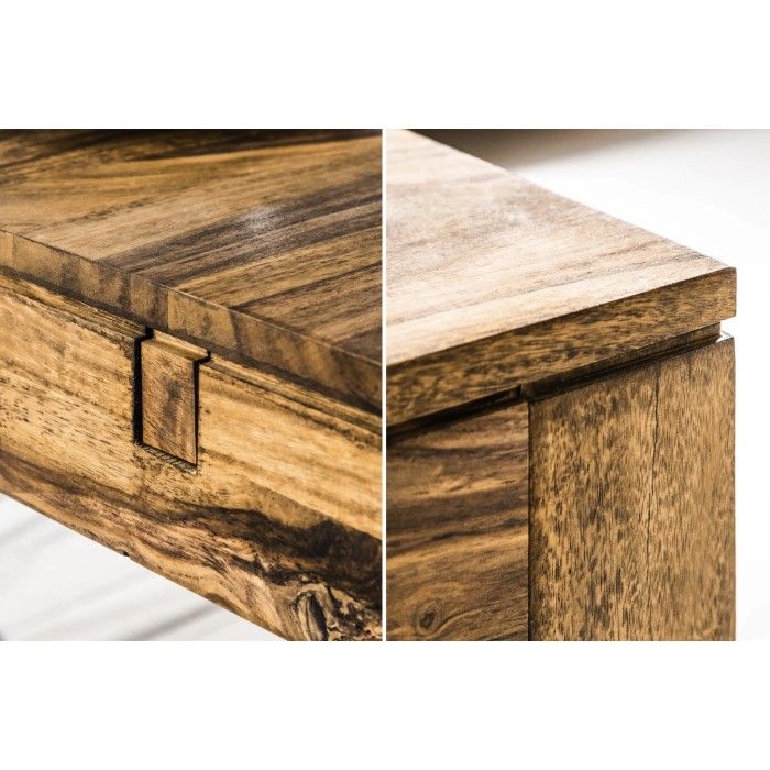 Tavolo da pranzo TAVINA 160–240 cm – Tavolo allungabile in legno massello di Sheesham verniciato