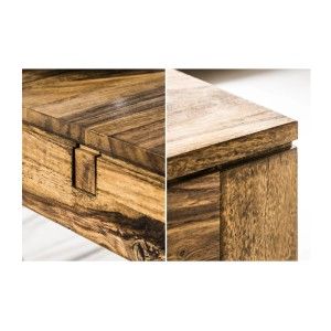 Esszimmertisch TAVINA 160–240 cm – Ausziehbarer Tisch aus lackiertem Sheesham-Massivholz