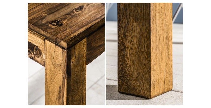 Esszimmertisch TAVINA 160–240 cm – Ausziehbarer Tisch aus lackiertem Sheesham-Massivholz