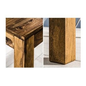 Esszimmertisch TAVINA 160–240 cm – Ausziehbarer Tisch aus lackiertem Sheesham-Massivholz