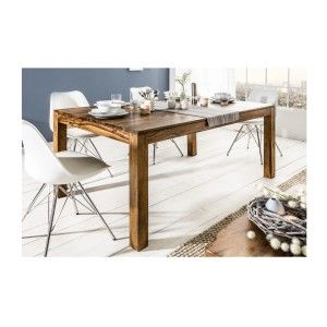 Esszimmertisch TAVINA 160–240 cm – Ausziehbarer Tisch aus lackiertem Sheesham-Massivholz