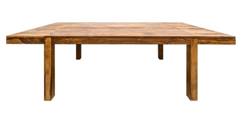 Esszimmertisch TAVINA 160–240 cm – Ausziehbarer Tisch aus lackiertem Sheesham-Massivholz