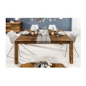 Esszimmertisch TAVINA 160–240 cm – Ausziehbarer Tisch aus lackiertem Sheesham-Massivholz