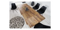 Tavolo da pranzo TAVINA 120–200 cm – Tavolo allungabile in legno massello di Sheesham verniciato