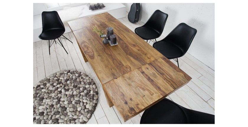 Tavolo da pranzo TAVINA 120–200 cm – Tavolo allungabile in legno massello di Sheesham verniciato