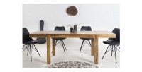 Tavolo da pranzo TAVINA 120–200 cm – Tavolo allungabile in legno massello di Sheesham verniciato