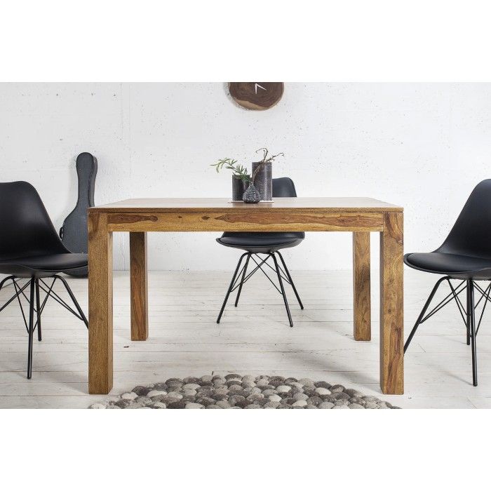 Tavolo da pranzo TAVINA 120–200 cm – Tavolo allungabile in legno massello di Sheesham verniciato